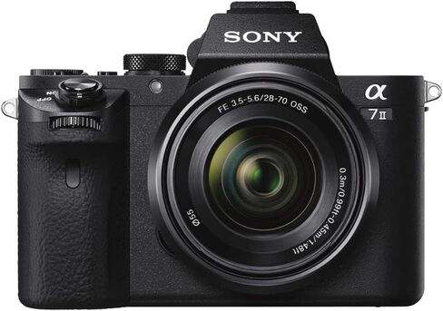 Sony a7 II Mirrorless Camera with 28-70mm Lens (ILCE7M2K/B) FE 28-70mm Lens + Filter Kit + Wide Angle Lens + Telephoto Lens + Color Filter + Bag + 64GB Card + NPF-W50 Battery + More (Renewed) in Saudi Arabia