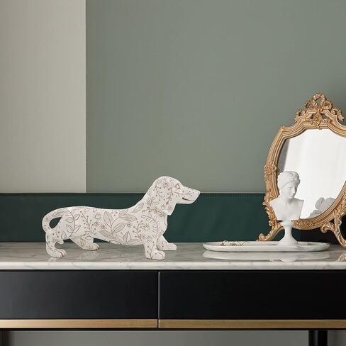 SIMON'S SHOP 8'' Dachshund Figurines, Bronze Dog Statue, Puppy Sculpture, Wiener Dog Decor, Gifts for Dog Loving Friends in Saudi Arabia
