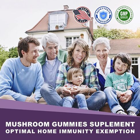 OALSE Mushroom Gummies Lions Mane Supplement - 3000mg Mushroom Extracts of Lions Mane, Reishi, Cordyceps, Shiitake & More - Promotes Focus, Memory, Mood and Energy 120Count（Pack of 2） in Saudi Arabia