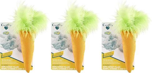 مجموعة من 3 ألعاب للقطط بوزن 24 قيراطًا من آور بيتس، مملوءة بالنعناع البري بنسبة 100% in Kuwait