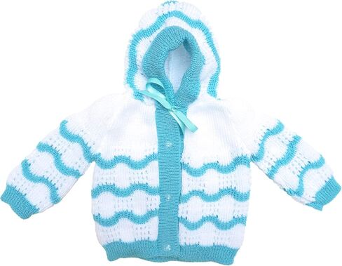 FLVFF BABY Crochet Outfit Set Newborn Boy's Girl's Warm Winter Beautiful Clothing 2 Pieces in Kuwait