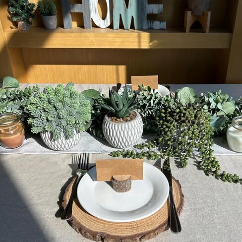 Winlyn 3 Pcs Small Faux Potted Plants Artificial Aloe Hops String of Pearls Succulents Plants in Gray Geometric Concrete Pots for Indoor Outdoor Greenery Shelf Home Bathroom Office Desk Tabletop Décor in Saudi Arabia