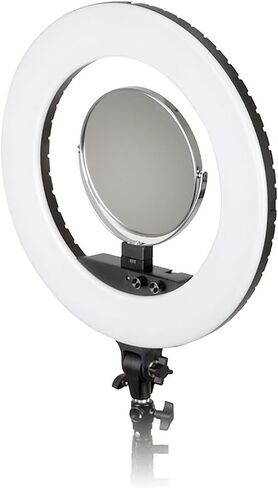Fotodiox Selfie Starlite Vlog Pro Light - Black 18in Bi-Color Dimmable LED Ring Light for Portrait, Photography, Makeup, YouTube, Live Streaming Video; Includes Light, Phone Clamp and Vanity Mirror in Saudi Arabia