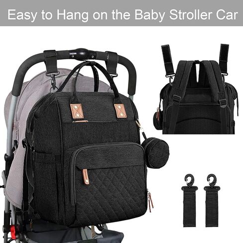 Axcone Baby Diaper Bag Backpack with Changing Pads mommy Bags Boys Girl Unisex Multifunction Travel Baby in Saudi Arabia