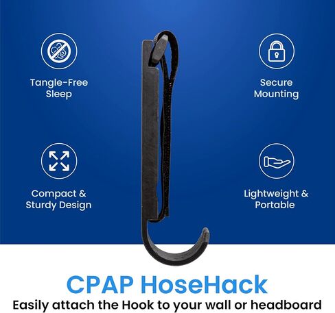 Westfield 3D Solutions CPAP Hose Holder - Tangle-Free Design for Bed & Headboard, Perfect for CPAP Machines, Doubles as Mask Holder, Sturdy CPAP Hanger, Ideal for Home & Travel, Black in Saudi Arabia