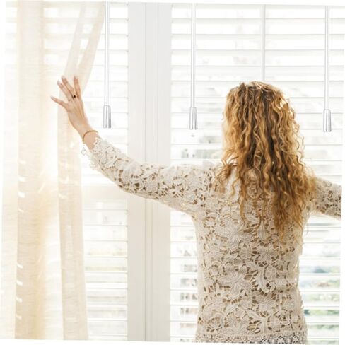 4 قطع من RUNROTOO قطع غيار ستائر عمودية من عصا الستائر الرأسية، قضيب أعمى من البندقية مع خطاف وقبضة فتاحة ستائر بلاستيكية in Kuwait