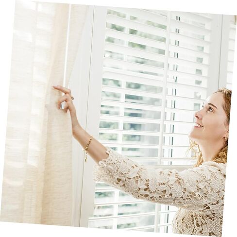 4 قطع من RUNROTOO قطع غيار ستائر عمودية من عصا الستائر الرأسية، قضيب أعمى من البندقية مع خطاف وقبضة فتاحة ستائر بلاستيكية in Kuwait