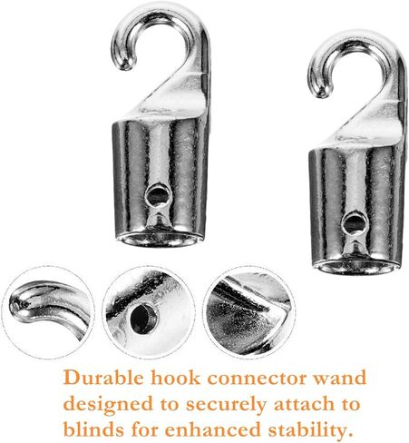 4Pcs Blind Wand Hooks Mini Blind Wand Replacement with Hook Alloy Blind Hook Tip for Windows Curtain Blind Tilt in Kuwait