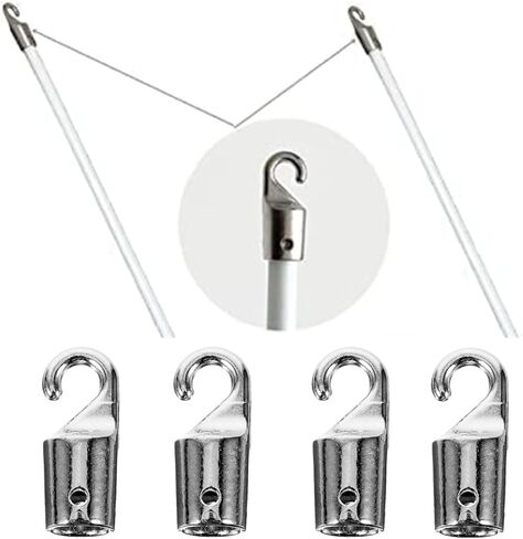 4Pcs Blind Wand Hooks Mini Blind Wand Replacement with Hook Alloy Blind Hook Tip for Windows Curtain Blind Tilt in Kuwait