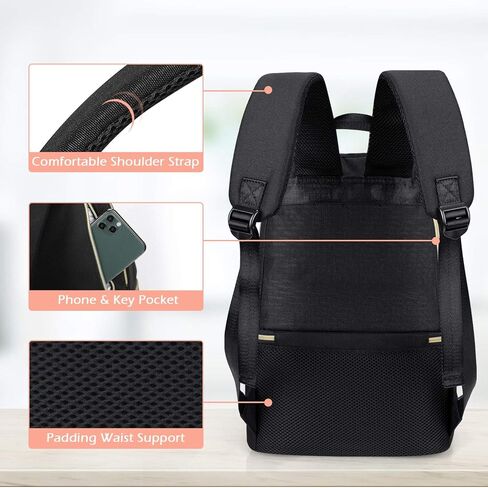 حقيبة ظهر مضخة الثدي مع حجرة تبريد لسبيكترا S1، S2، ميديلا، مضخة الثدي لانسينوه، حقيبة مبردة، زجاجات حليب الثدي، حقيبة حمل مضخة الثدي مزدوجة الطبقات للأمهات العاملات أسود XL من لونيز in Kuwait