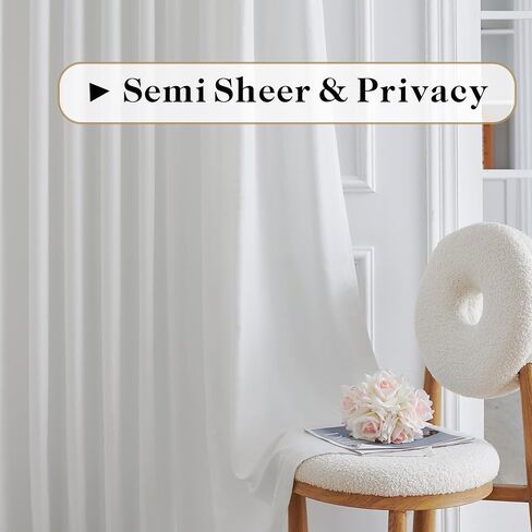 Extra Wide Pinch Pleated Semi Transparent Curtain,Flax Linen Privacy Window Treatment Curtain with Hooks for Bedroom Living Room Patio Door, Light Beige Color (1 Panel, 100 W x 96 L) in Saudi Arabia