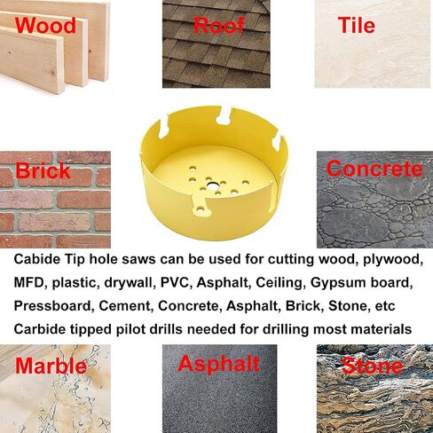 MaxTool 10-5/8" TCT Hole Saw 270mm Carbide Tipped Holesaw 2.25" Deep Cut Cutting asphalt brick concrete gypsum limestone tile wood MDF; CT00Y57R1040 in Saudi Arabia