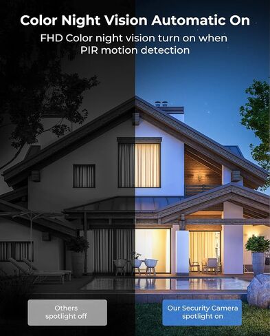 K&F Concept Solar Security Camera Wireless Outdoor, 2.4G WiFi Solar & Battery Powered Surveillance Camera, PTZ Home Security Camera with Color Night Vision & Siren/Motion Detection, 2 Way Talk in Saudi Arabia