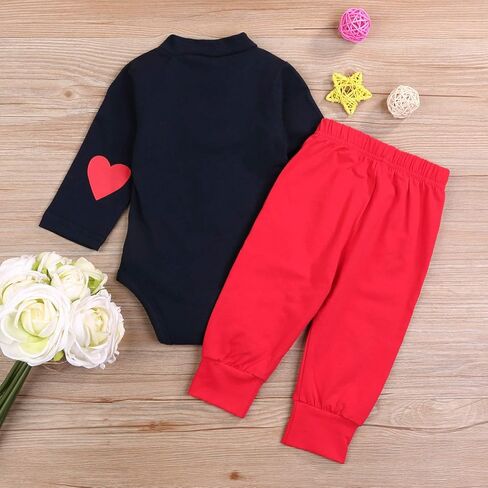 GRNSHTS طفل الفتيان بلدي أول عيد الحب الزي الرضع الصبي ربطة القوس فيونكة ارتداءها رومبير + القلب السراويل الملابس 3 قطعة مجموعات in Kuwait