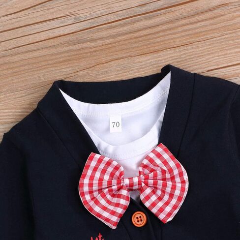 GRNSHTS طفل الفتيان بلدي أول عيد الحب الزي الرضع الصبي ربطة القوس فيونكة ارتداءها رومبير + القلب السراويل الملابس 3 قطعة مجموعات in Kuwait