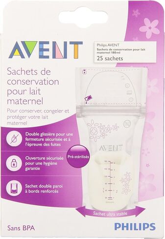 Philips AVENT Breast Milk Storage Bags, 6 Ounce, 25 Count in Kuwait