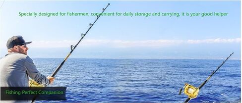 WTPXHDL Rod Pocket, Large Waterproof Rod Bag, Holds 6 Rod and Roll, Foldable Fishing Gear and Equipment, Fishing Gift for Men (Khaki) in Saudi Arabia
