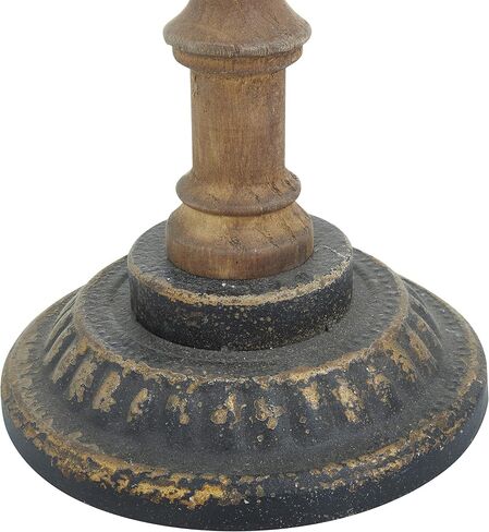 Deco 79 Vintage Metal Candelabra, Pillar Candle Holders Decorative Candlestick Holder for Home Decor, Wedding, Dinning, Party, 24" L x 8" W x 22" H, Brown in Saudi Arabia
