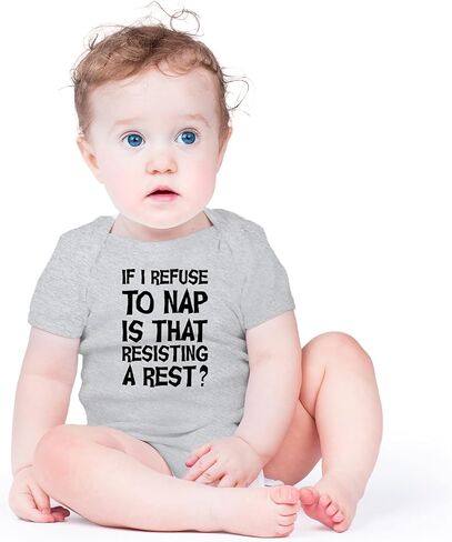 AW Fashions If I Refuse To Nap Is That Resisting A Rest? - Police Officer Daddy - Cute One-Piece Infant Baby Bodysuit in Saudi Arabia