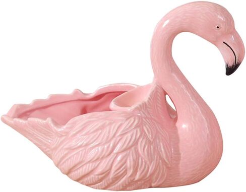 FUYU Pink Flamingo Creative Ceramic Cigarettes Ashtray Women's Smoking Ashtray Fancy Gift Decor Home Office in Kuwait