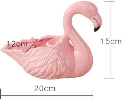 FUYU Pink Flamingo Creative Ceramic Cigarettes Ashtray Women's Smoking Ashtray Fancy Gift Decor Home Office in Kuwait