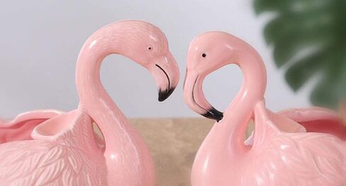 FUYU Pink Flamingo Creative Ceramic Cigarettes Ashtray Women's Smoking Ashtray Fancy Gift Decor Home Office in Kuwait