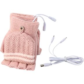 قفاز تدفئة USB للرجال والنساء، مدفئات يد USB لشتاء دافئ بأصابع كاملة ونصف أصابع دافئة لليد قفازات تدفئة USB للكمبيوتر المحمول in Kuwait
