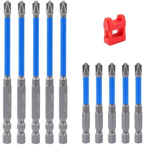 10pcs PH2 Flat Slotted Phillips Cross Head Screwdriver Bit Sets for Electricians, 1/4 Inch Hex Shank Magnetic Cross Slot Screw Driver Drill Bits Used on Circuit Breakers in Saudi Arabia