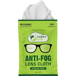 Dry Anti Fog Cloth – Green Oak Microfiber Cloth for Glasses Goggles Helmet Camera Sunglasses – Reusable – Eco-Friendly in Kuwait