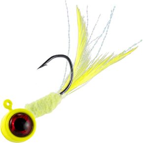Dr.Fish 10 Pack Marabou Feather Jigs Fishing Jig Heads Round Ball Fishing Jig Hook Lures for Bass Crappie Trout Walleye Panfish Bluegill Freshwater 1/16oz 1/8oz 3/16oz 1/4oz in Saudi Arabia