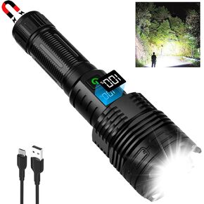 FUROLD Rechargeable LED Flashlights High Lumens, 900,000 Super Bright High Powerful Flash Light,5 Modes, IPX7 Waterproof,Handheld Powerful Flashlights for Emergency Camping Hiking in Kuwait