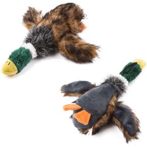 AOTOHOOPE Dog Toys for Aggressive Chewers, Pet Mallard Duck Dog Toy, Squeaky Plush Puppy Dog Toy for Small Dogs - 2 Pieces in Saudi Arabia