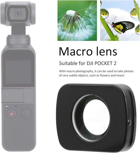 YYOYY Macro Lens Compatible with dji Pocket 2, Optical Glass External Macro Lens for Close-Up Macro Y Photography, Magnetic Installation, Camera Accessories for dji Pocket 2 in Kuwait