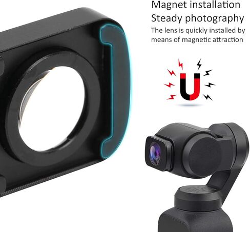 YYOYY Macro Lens Compatible with dji Pocket 2, Optical Glass External Macro Lens for Close-Up Macro Y Photography, Magnetic Installation, Camera Accessories for dji Pocket 2 in Kuwait
