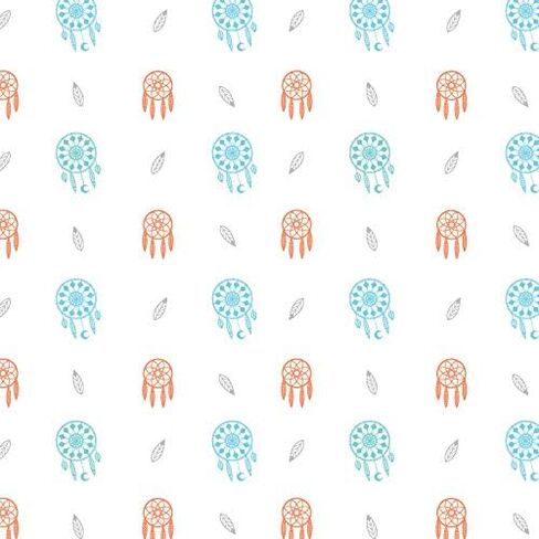 GROW WILD Changing Pad Cover 3 Pack | Soft & Stretchy Jersey Cotton | Baby Changing Table Pad Cover | Diaper Changing Pad Covers for Girls or Boys | Wipeable Sheets | Teal White Boho Feathers Dream in Kuwait
