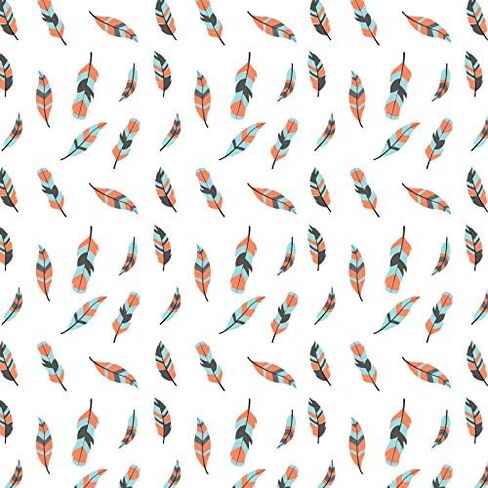 GROW WILD Changing Pad Cover 3 Pack | Soft & Stretchy Jersey Cotton | Baby Changing Table Pad Cover | Diaper Changing Pad Covers for Girls or Boys | Wipeable Sheets | Teal White Boho Feathers Dream in Kuwait