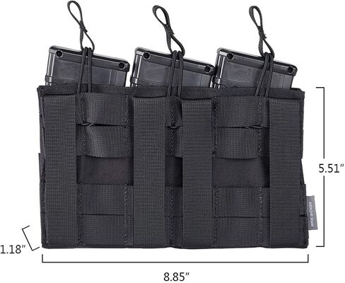 حقيبة IDOGEAR ثلاثية مفتوحة من الأعلى مقاس 5.56 مم MOLLE Mag حامل مجلة متعدد الأغراض للرياضات الخارجية in Kuwait