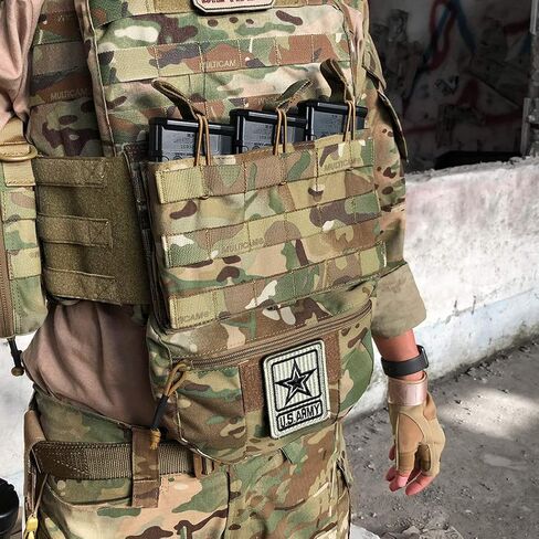 حقيبة IDOGEAR ثلاثية مفتوحة من الأعلى مقاس 5.56 مم MOLLE Mag حامل مجلة متعدد الأغراض للرياضات الخارجية in Kuwait