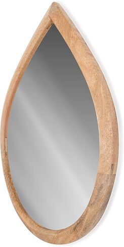 POLY & BARK Mira Teardrop Mirror, Natural in Kuwait