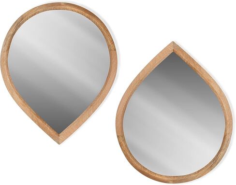 POLY & BARK Mira Teardrop Mirror, Natural in Kuwait