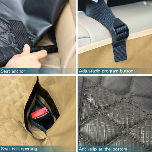 Petsfit غطاء مقعد السيارة للكلب للمقعد الخلفي، أرجوحة مضادة للماء ومضادة للخدش ومضادة للانزلاق، غطاء المقعد الخلفي للكلب لحماية السيارة من الأوساخ وفراء الحيوانات الأليفة، أزرق داكن in Kuwait