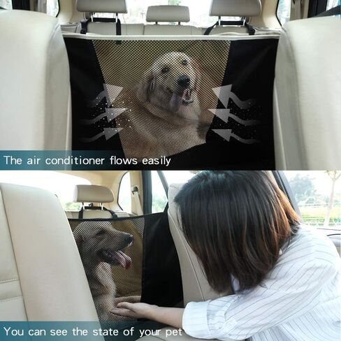 Petsfit غطاء مقعد السيارة للكلب للمقعد الخلفي، أرجوحة مضادة للماء ومضادة للخدش ومضادة للانزلاق، غطاء المقعد الخلفي للكلب لحماية السيارة من الأوساخ وفراء الحيوانات الأليفة، أزرق داكن in Kuwait