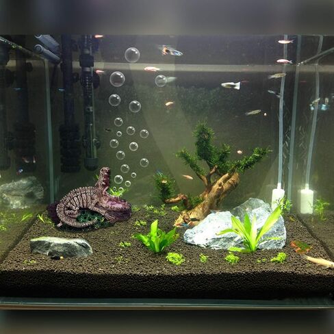 Hamiledyi Aquarium Alligator Air Bubbler Decorations,Oxygen Bubbler Resin Crafts Connect Air Pump for Fish Tank. in Saudi Arabia