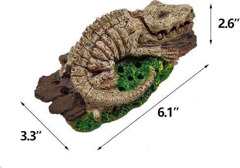 Hamiledyi Aquarium Alligator Air Bubbler Decorations,Oxygen Bubbler Resin Crafts Connect Air Pump for Fish Tank. in Saudi Arabia