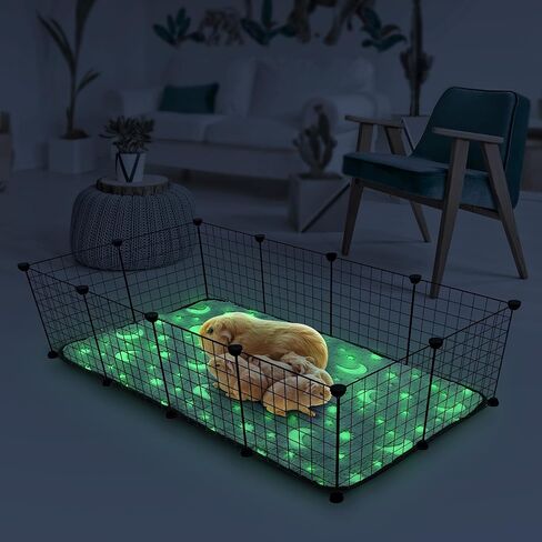 قطعتان من بطانات قفص الخنزير الغيني من لومينوسكم، قابلة للغسل ومقاومة للماء وقابلة لاعادة الاستخدام ومضادة للانزلاق وسريعة الامتصاص للحيوانات الاليفة والارانب والهامستر والجرذان، 28×20 انش in Kuwait