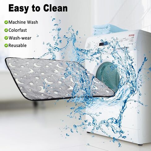 قطعتان من بطانات قفص الخنزير الغيني من لومينوسكم، قابلة للغسل ومقاومة للماء وقابلة لاعادة الاستخدام ومضادة للانزلاق وسريعة الامتصاص للحيوانات الاليفة والارانب والهامستر والجرذان، 28×20 انش in Kuwait