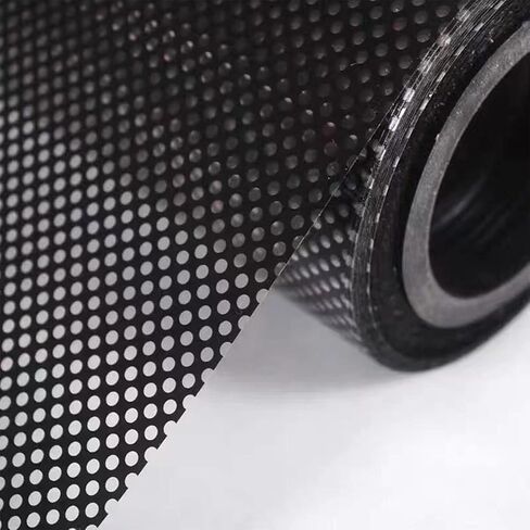 شان مول غشاء نافذة اسود للخصوصية، ملصقات نافذة زجاجية شبكية، غطاء نافذة ديكوري، ملصق نافذة لاصق ثابت غير لاصق للمنزل والمكتب (اسود، 17.7 انش × 78.7 انش) in Kuwait