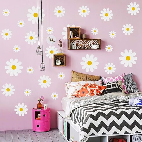 ملصق نافذة من Keaziu Daisy مزهرية زهرة الأقحوان لمستلزمات حفلات الحصاد المنزلية ومتجر زجاج نافذة الفصل الدراسي وهدايا تزيين ومستلزمات الحفلات in Kuwait