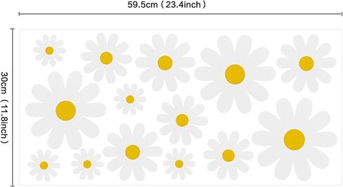 ملصق نافذة من Keaziu Daisy مزهرية زهرة الأقحوان لمستلزمات حفلات الحصاد المنزلية ومتجر زجاج نافذة الفصل الدراسي وهدايا تزيين ومستلزمات الحفلات in Kuwait