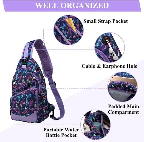 VASCHY Sling Bag for Men Women, One Strap Over the Shoulder Cross Body Backpack Chest Bag for Hiking/Travel/Outdoor in Saudi Arabia